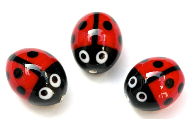 Ladybird Handmade Lampwork Bead